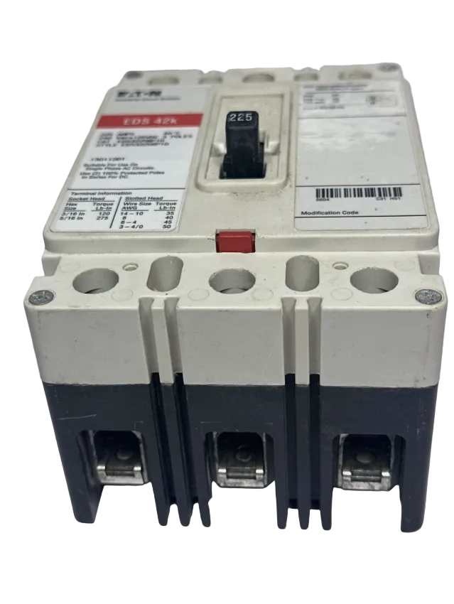 EATON EDS3225BP10/EDS3225 225A Circuit Breaker- Refurbished