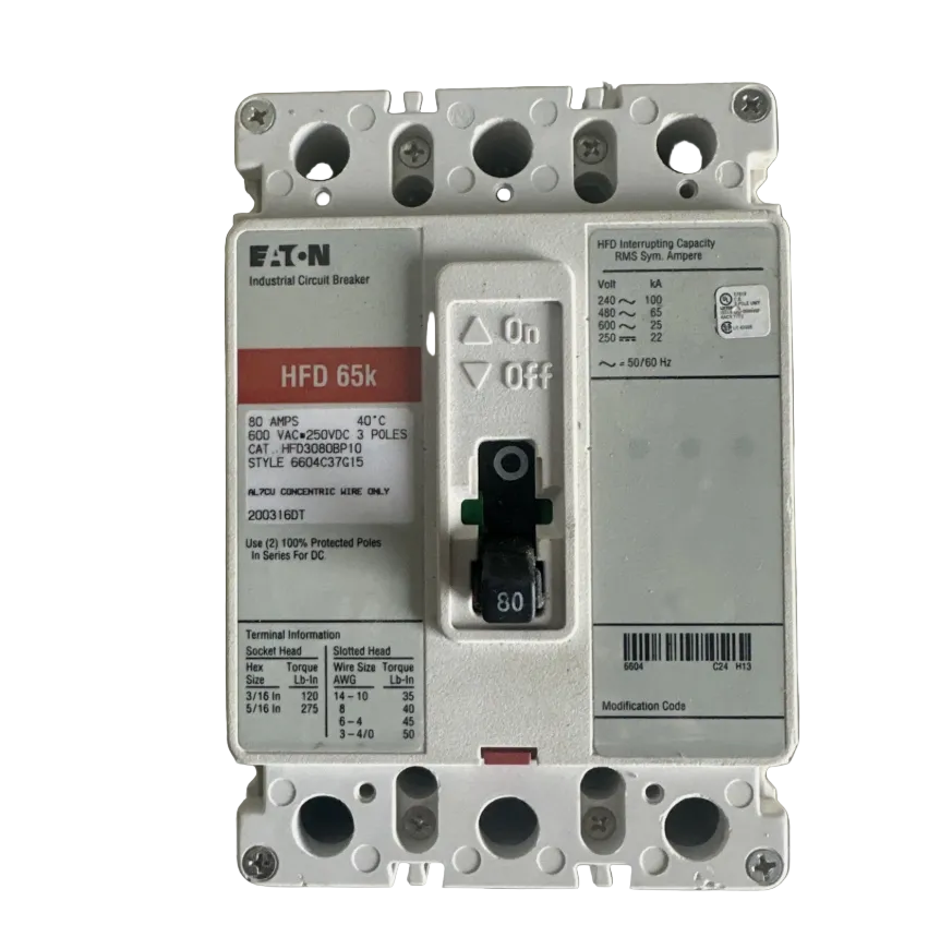 Eaton HFD3080 80Amp Circuit Breaker- New Surplus
