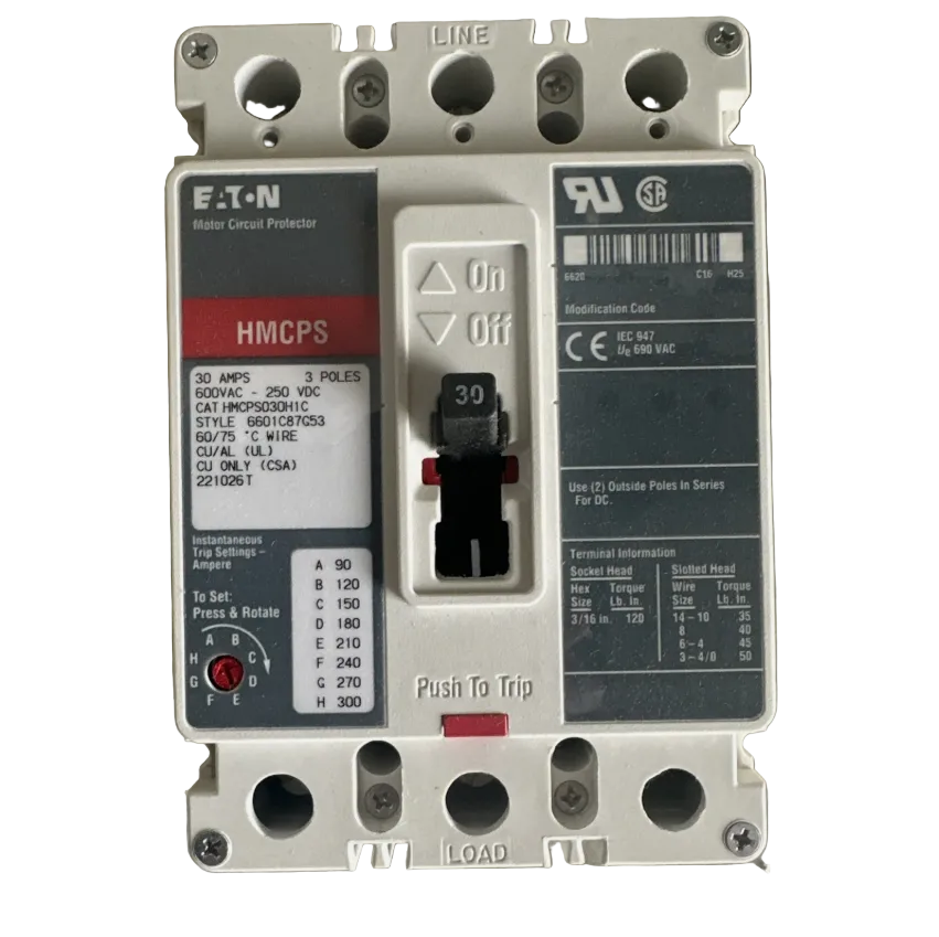 Eaton HMCPS030H1C 30Amp Circuit Breaker/Motor Circuit Protector-New in Box