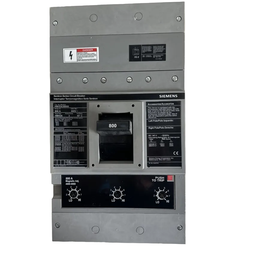 Siemens HMXD63B800 800Amp Circuit Breaker W/ Load Side Lugs-New Surplus
