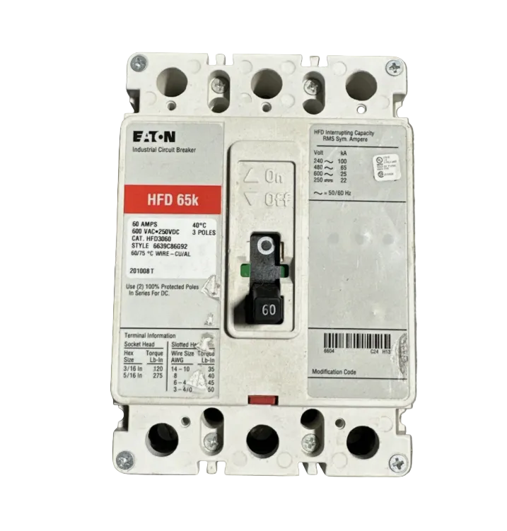 Eaton HFD3060 60Amp Circuit Breaker-Refurbished