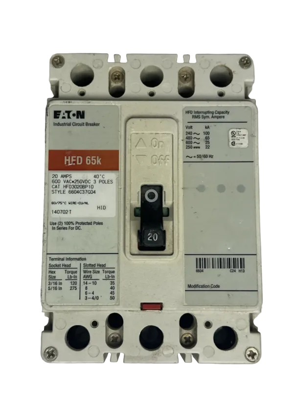 EATON HFD3020 20Amp Circuit Breaker-Refurbished