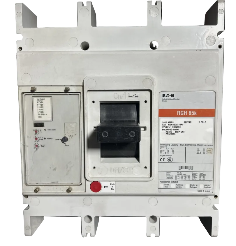Eaton RGH320033EF01 Circuit Breaker 2000A 3P 600V-Refurbished