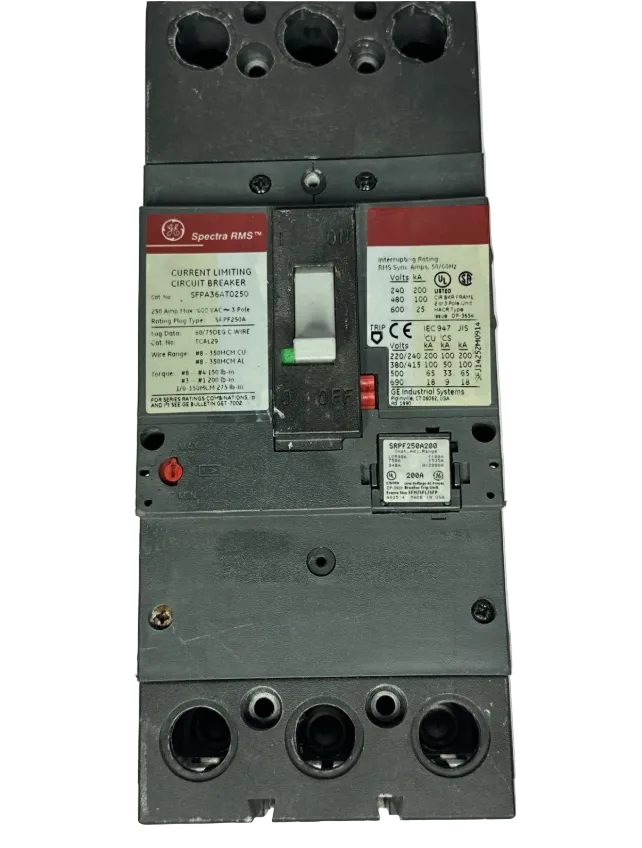GE-General Electric SFPA36AT0250 Breaker 250A 3P w/200A Plug-Refurbished