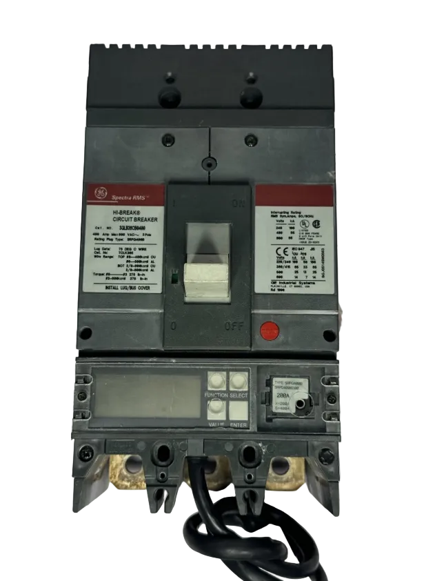 GE-General Electric SGLB36CB0400 Breaker 400A 3P 600V w/ 200A Rating Plug-Refurbished