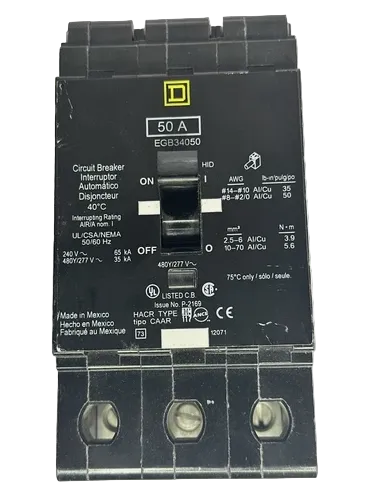 Square D EGB34050 50Amp Circuit Breaker-New Surplus