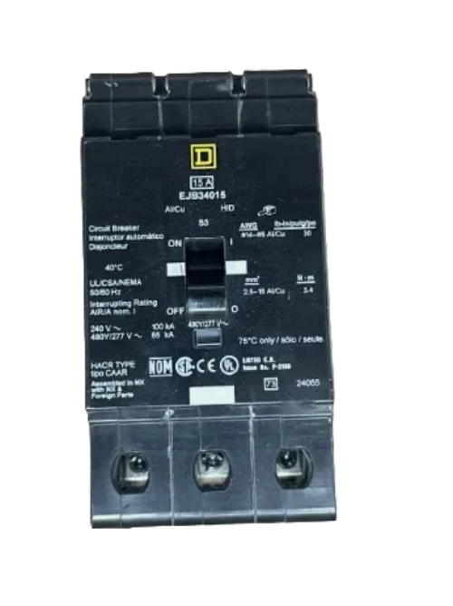 Square D EJB34015 15Amp Circuit Breaker- New