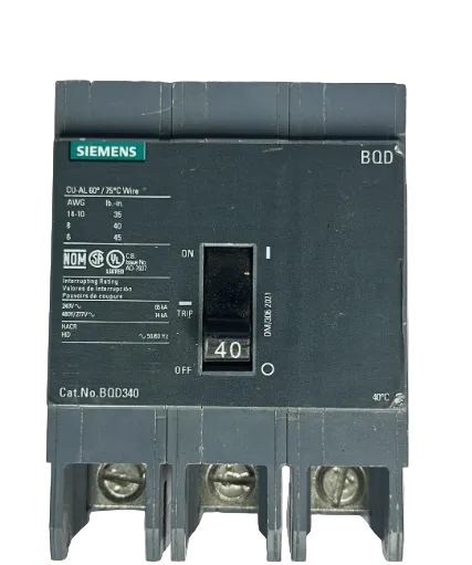 Siemens BQD340 40Amp Circuit Breaker-Refurbished