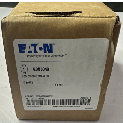 Eaton GDB3040 40Amp Circuit Breaker-New in Box
