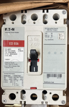 Eaton BKED225T POW-R-Stock PRL 1A/1B 225A Circuit Breaker-New in Box