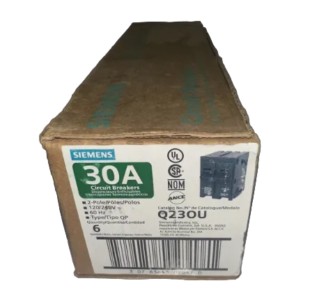 SIEMENS Q23OU 30 Amp 2 Pole Circuit Breaker - Box of 6-New