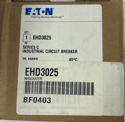 Eaton EHD3025 25A Circuit Breaker-New in Box