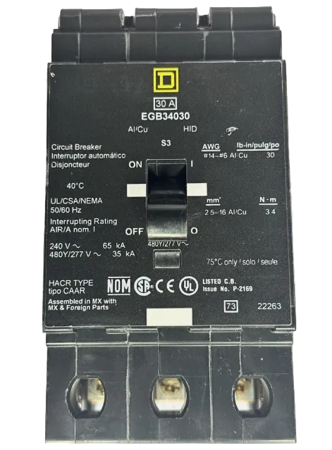 Square D EGB34030 30A Circuit Breaker-Refurbished