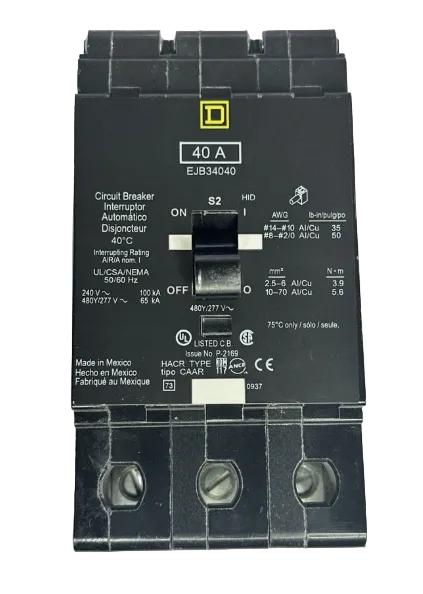 Square D EJB34040 40A Circuit Breaker-New Surplus