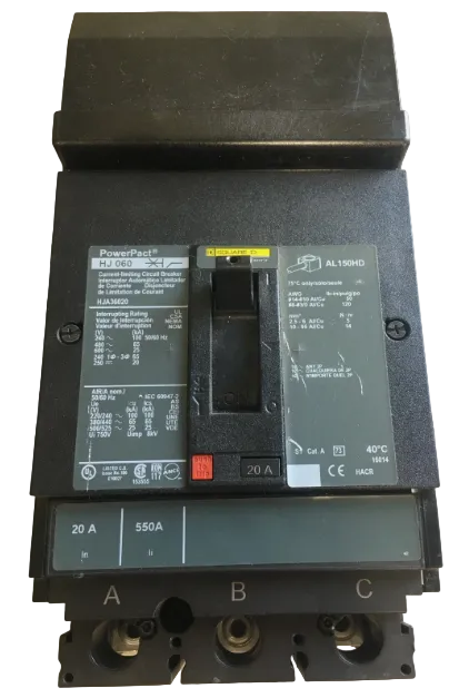 Square D HJA36020 20A Circuit Breaker-New Surplus