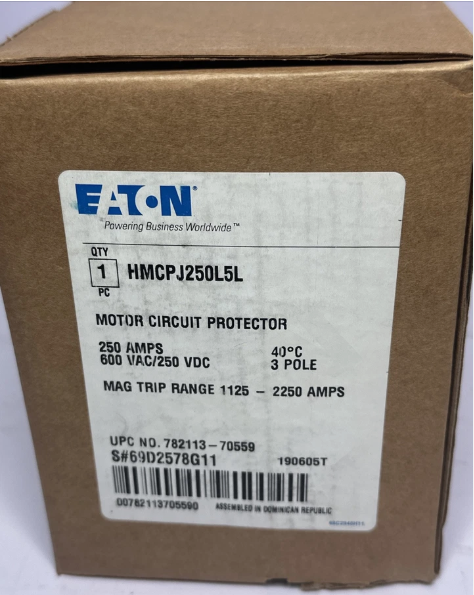 Eaton HMCPJ250L5L 250A 600V Circuit Breaker- New in Box