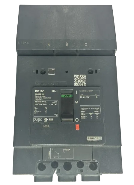 Square D BDA36100 100A Circuit Breaker-New Surplus