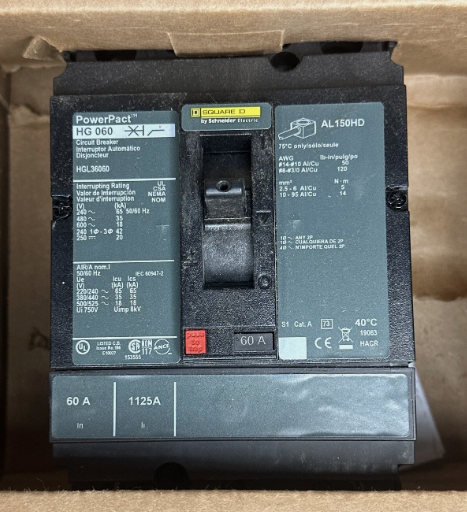 Square D HGL36060 60A Circuit Breaker-New in Box