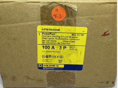 Square D HJP36100U43XAB 100A Circuit Breaker- New in Box