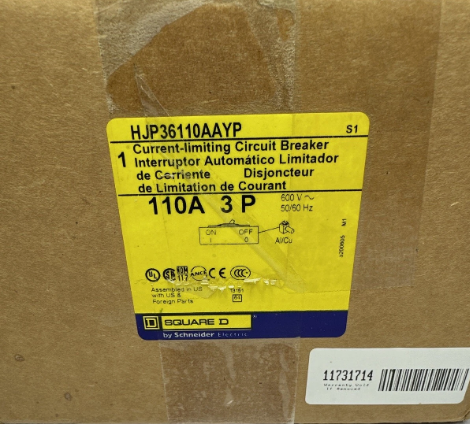 Square D HJP36110AAYP 110A Circuit Breaker-New in Box