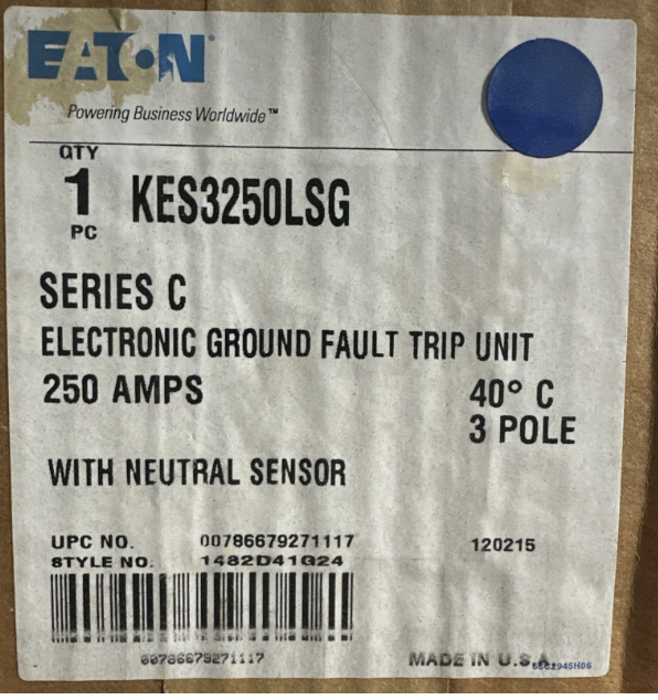Eaton KES3250LSG Trip Unit 250A-New in Box
