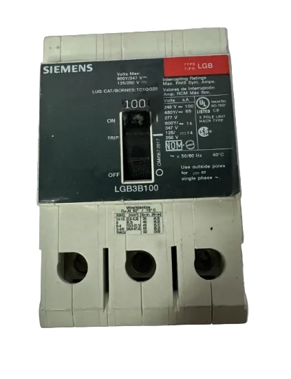 Siemens LGB3B100 100A Circuit Breaker-Refurbished