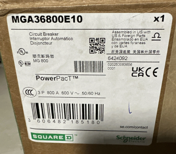 Square D MGA36800E10/MGA36800 800A 600V Circuit Breaker- New in Box