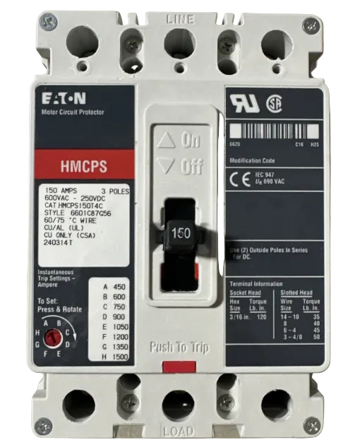 Eaton HMCPS150T4C 150A 600V Circuit Breaker-New in Box