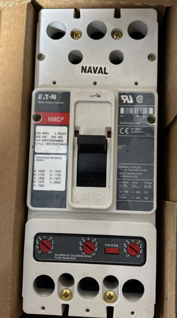 Eaton HMCP250K5WH09 Motor Circuit Protector 250A 3P-New in Box