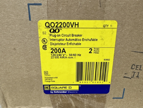 Square D QO2200VH 200A 2-Pole Circuit Breaker-New in Box