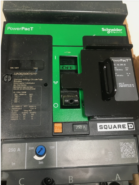 Square D JJA362506YDYP/JJA36250 250A Circuit Breaker-New in Box
