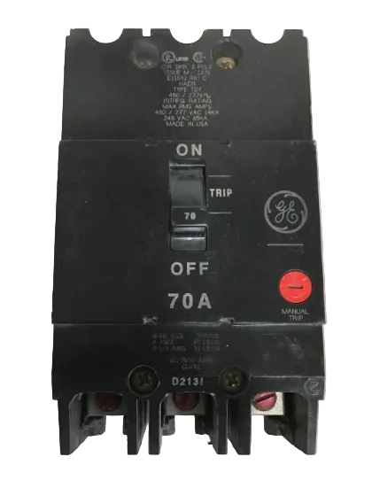 GE-General Electric TEY370 70A Circuit Breaker-New Surplus