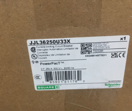Square D JJL36250U33X 250A 600V Circuit Breaker-New in Box