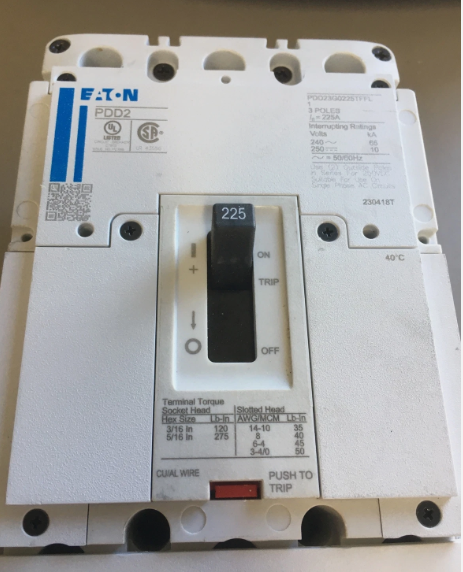 Eaton PDD23G0225TFFL 225A 480V Circuit Breaker- New Surplus