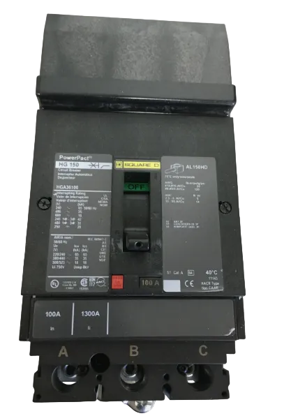 Square D HGA36100 100A Circuit Breaker-Refurbished