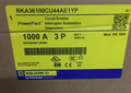 Square D RKA36100CU44AE1YP/RKA36100CU44A 1000A 600V Circuit Breaker- New in Box