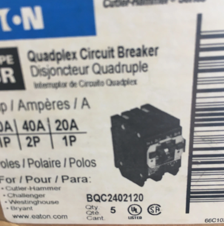EATON BQC2402120 Circuit Breaker-New