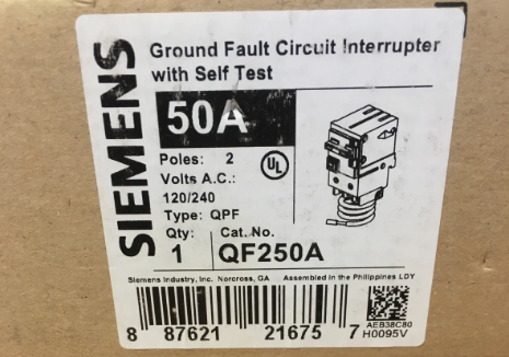 Siemens QF250A 50A 2-Pole Circuit Breaker-New