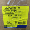 Square D QDP22110TM 110A 2-Pole Circuit Breaker-New in Box
