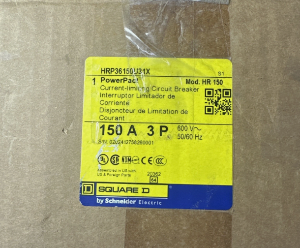 Square D HRP36150 150A Circuit Breaker-New in Box