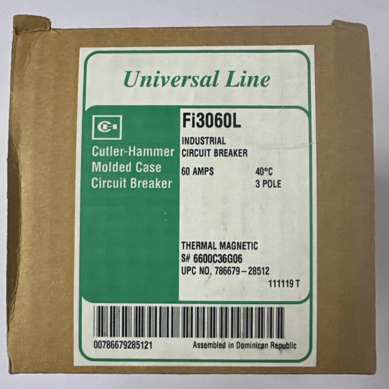 Cutler-Hammer Fi3060L 60Amp Circuit Breaker- New in Box