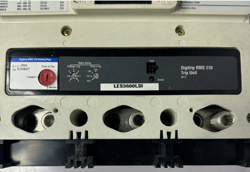 Eaton CHLD3600 600Amp Circuit Breaker with KES3600 Trip-Refurbished