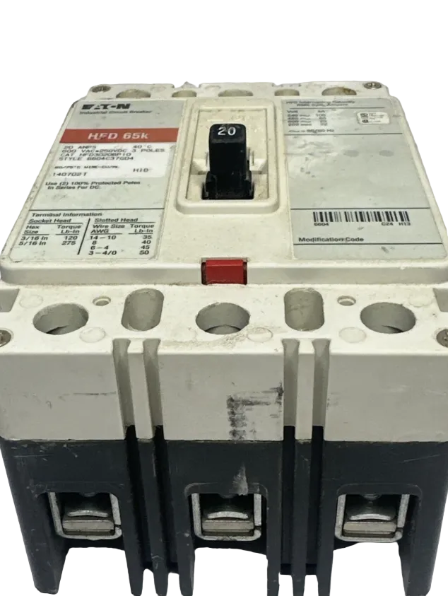 EATON HFD3020 20Amp Circuit Breaker-Refurbished